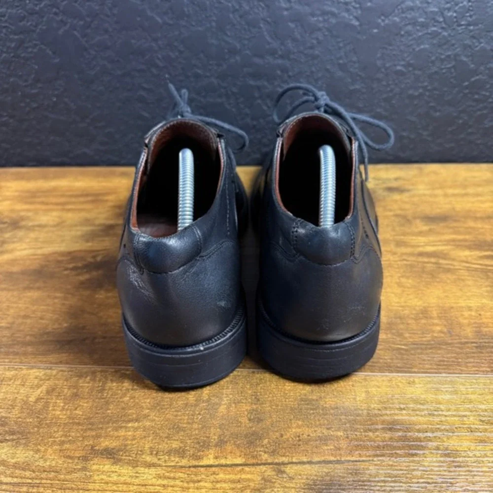 Johnston & Murphy J&M Flex 20-7751 Black Leather Bicycle‎ Toe Oxford Mens 10.5 M